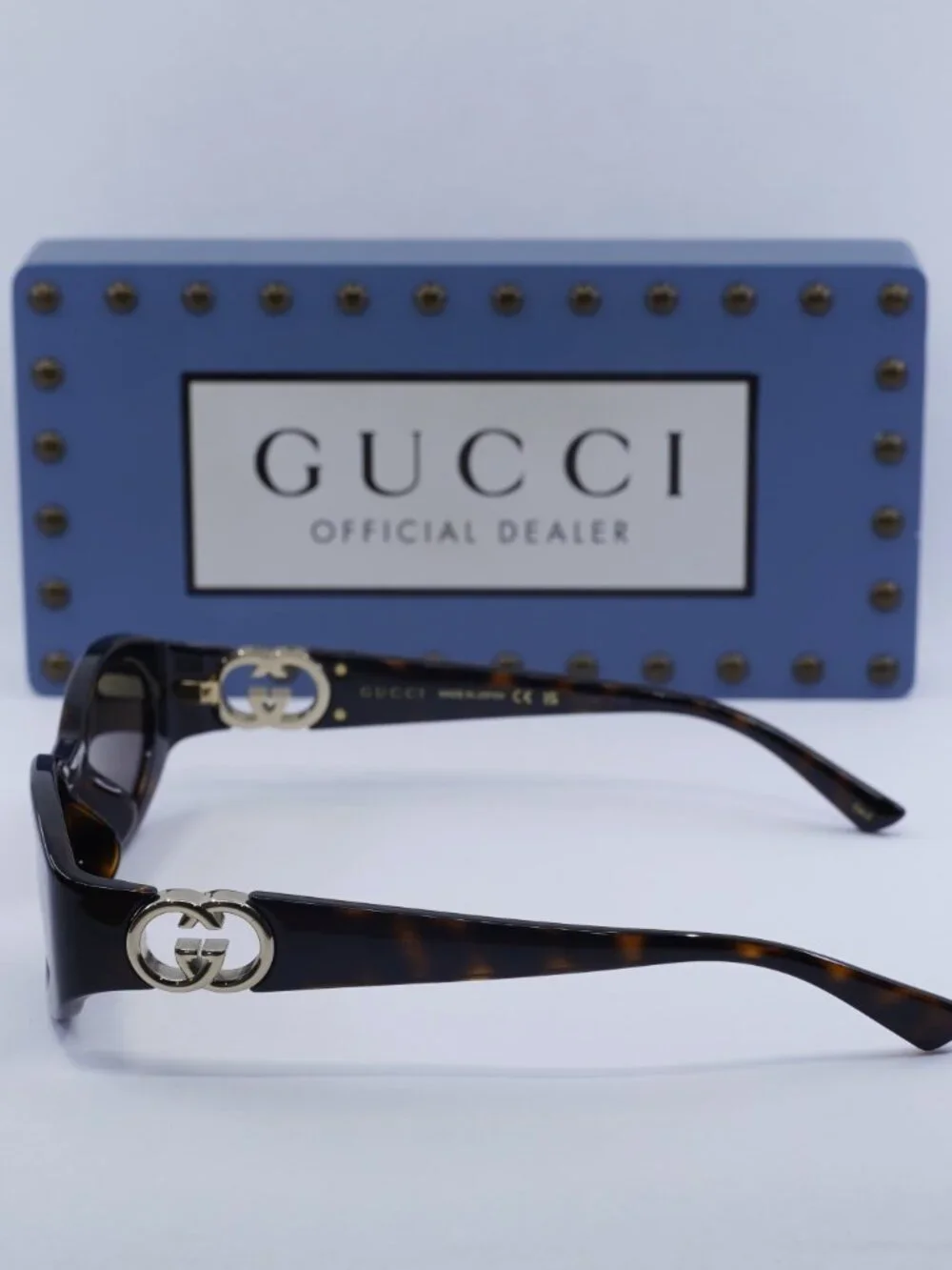 Gucci GG1662SA 002 Oval Sunglasses - Havana\Brown